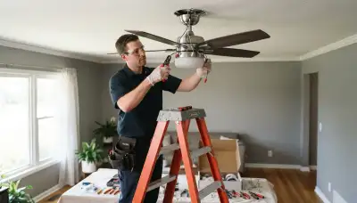 Ceiling fan installation service for Green Bay, WI homes by professional electricians