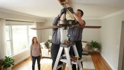 Ceiling fan installation service for Green Bay, WI homes by local electricians