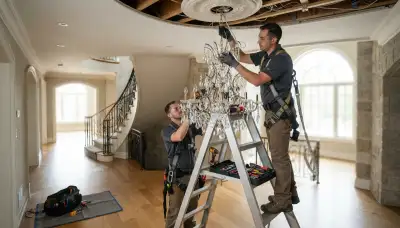 Chandelier installation service for Green Bay, WI homes by On Call Electrical