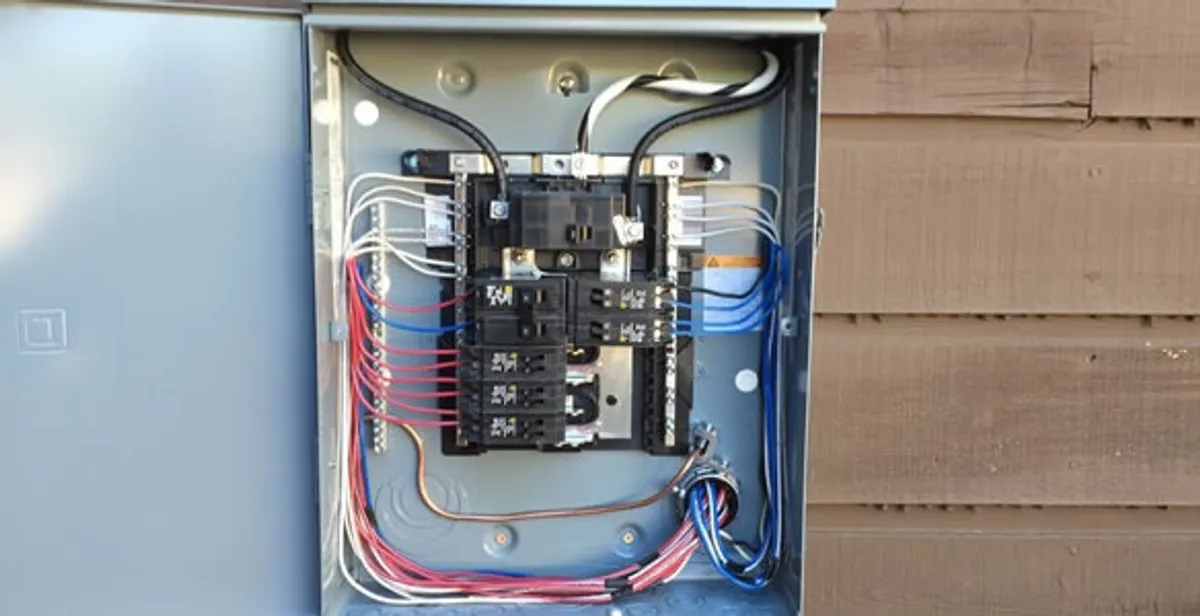 electrical panel upgrade service featuring newly installed electrical panel wired by licensed electricians in Green Bay, WI