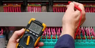 electrical service showing professional testing and troubleshooting of electrical panel by licensed electricians in Green Bay, WI
