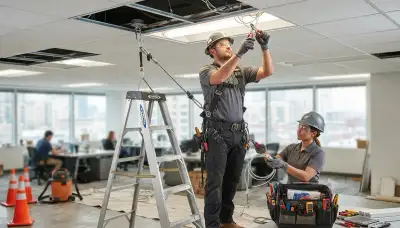Lighting installation services by an electrician in Green Bay, WI