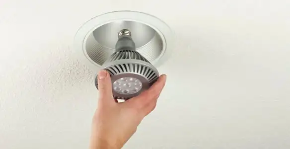 lighting installation service featuring recessed ceiling light installed by licensed professionals in Green Bay, WI