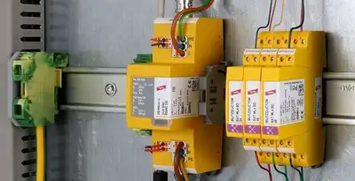 lightning surge protection system with surge suppressors installed by electrical service professionals in Green Bay, WI
