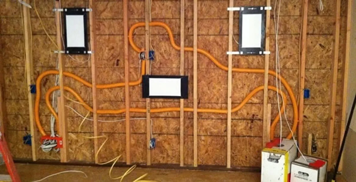 new construction wiring project displaying complete electrical system layout installed by professionals in Green Bay, WI
