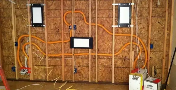 new construction wiring project displaying complete electrical system layout installed by professionals in Green Bay, WI
