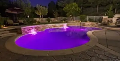 pool light installation and repair services illuminating a residential swimming pool in Green Bay, WI
