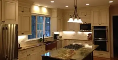 Recessed lighting installation enhancing interior lighting by professional electricians in Green Bay, WI