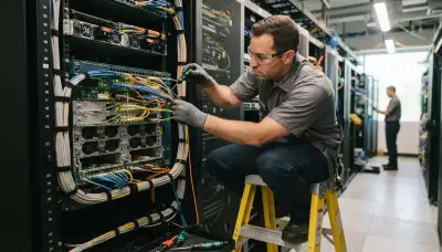 Electrician repairing a wall switch in a Green Bay, WI home