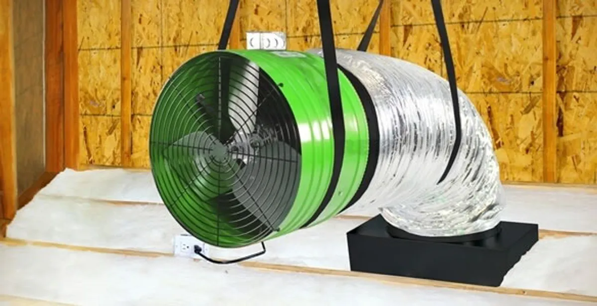 whole house fan installation services with professionally mounted ventilation fan system in Green Bay, WI