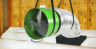 whole house fan installation services with professionally mounted ventilation fan system in Green Bay, WI